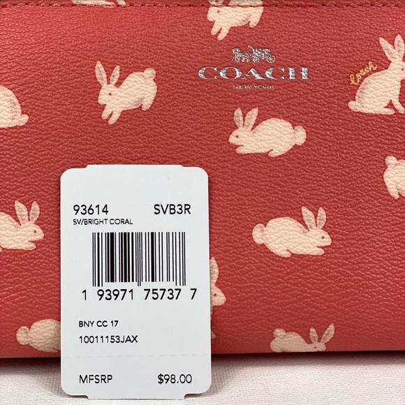 NWT Coach Cosmetic Case with Bunny Print - Picture 6 of 7